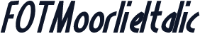 FOTMoorlieItalic