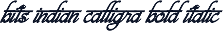 bits indian calligra Bold Italic