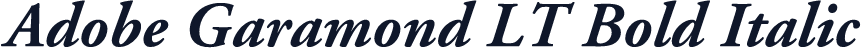 Adobe Garamond LT Bold Italic