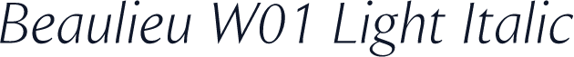 Beaulieu W01 Light Italic