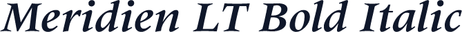 Meridien LT Bold Italic