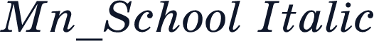 Mn_School Italic