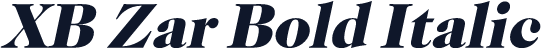 XB Zar Bold Italic