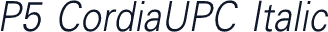 P5 CordiaUPC Italic