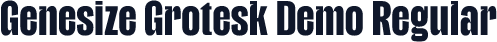 Genesize Grotesk Demo Regular