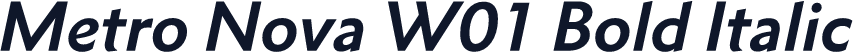 Metro Nova W01 Bold Italic