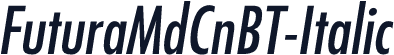 FuturaMdCnBT-Italic
