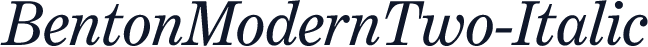 BentonModernTwo-Italic