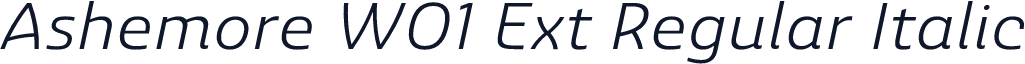 Ashemore W01 Ext Regular Italic