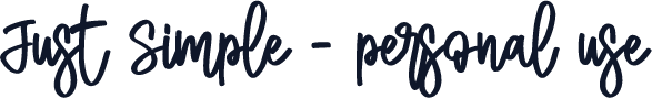 Just Simple - personal use