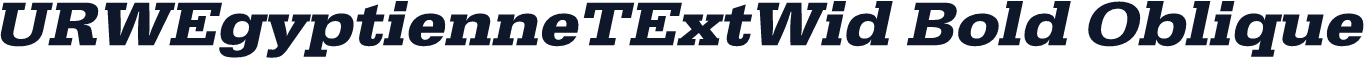 URWEgyptienneTExtWid Bold Oblique