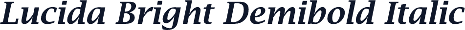 Lucida Bright Demibold Italic