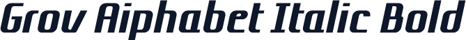 Grov Aiphabet Italic Bold