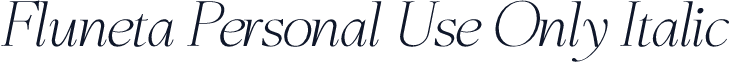 Fluneta Personal Use Only Italic