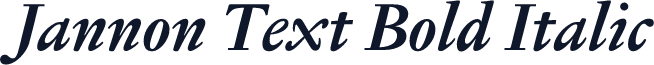 Jannon Text Bold Italic