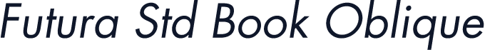 Futura Std Book Oblique