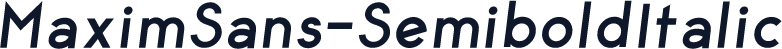 MaximSans-SemiboldItalic