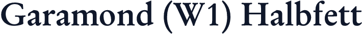 Garamond (W1) Halbfett
