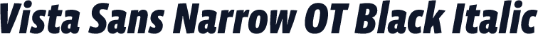 Vista Sans Narrow OT Black Italic
