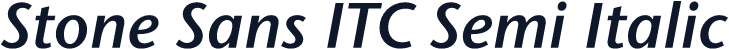 Stone Sans ITC Semi Italic