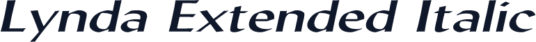 Lynda Extended Italic
