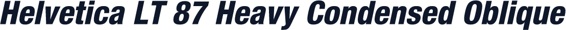 Helvetica LT 87 Heavy Condensed Oblique