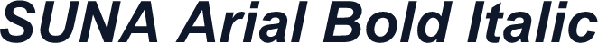 SUNA Arial Bold Italic
