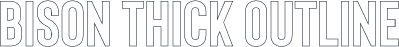 Bison Thick Outline