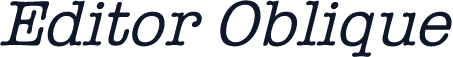 Editor Oblique