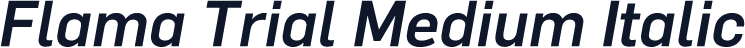 Flama Trial Medium Italic