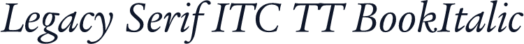 Legacy Serif ITC TT BookItalic