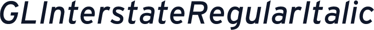 GLInterstateRegularItalic