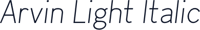 Arvin Light Italic