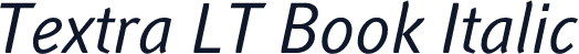 Textra LT Book Italic