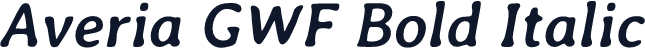Averia GWF Bold Italic