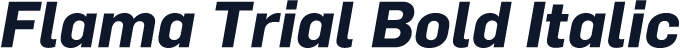 Flama Trial Bold Italic