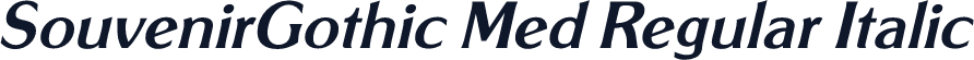 SouvenirGothic Med Regular Italic