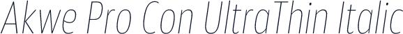 Akwe Pro Con UltraThin Italic