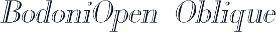 BodoniOpen Oblique