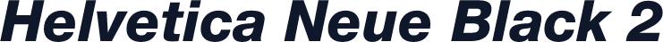 Helvetica Neue Black 2