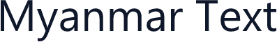 Myanmar Text