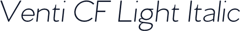 Venti CF Light Italic