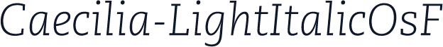 Caecilia-LightItalicOsF