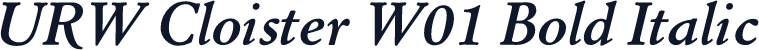 URW Cloister W01 Bold Italic