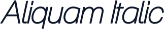 Aliquam Italic