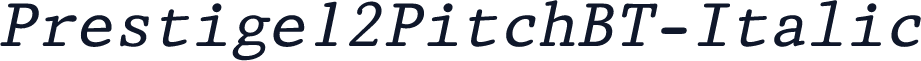 Prestige12PitchBT-Italic