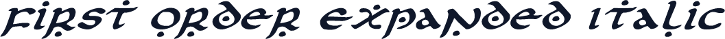 First Order Expanded Italic