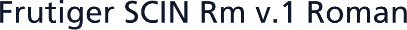 Frutiger SCIN Rm v.1 Roman