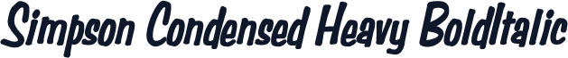 Simpson Condensed Heavy BoldItalic