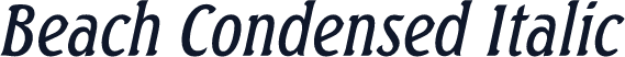 Beach Condensed Italic